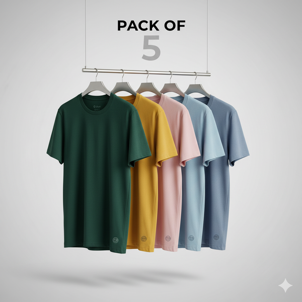 Pack of 5 Plain Tee
